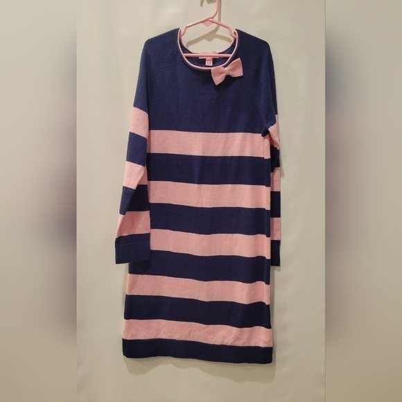 Lilly Pulitzer Other - Lilly Pulitzer Odile Navy Pink Striped Sweater Dress size XL Girls.